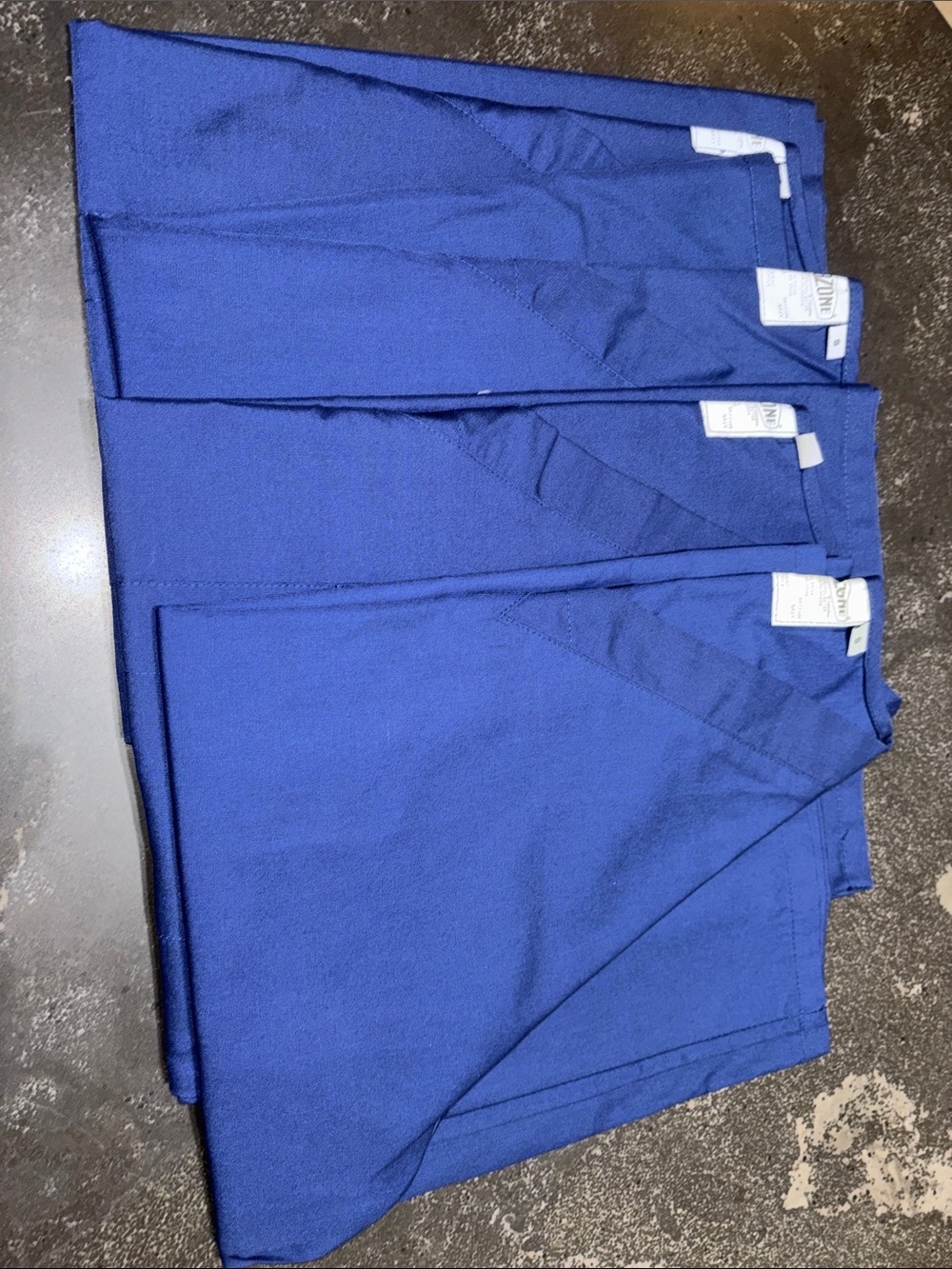 Landau Navy Blue Scrub tops . 4 scrub tops.